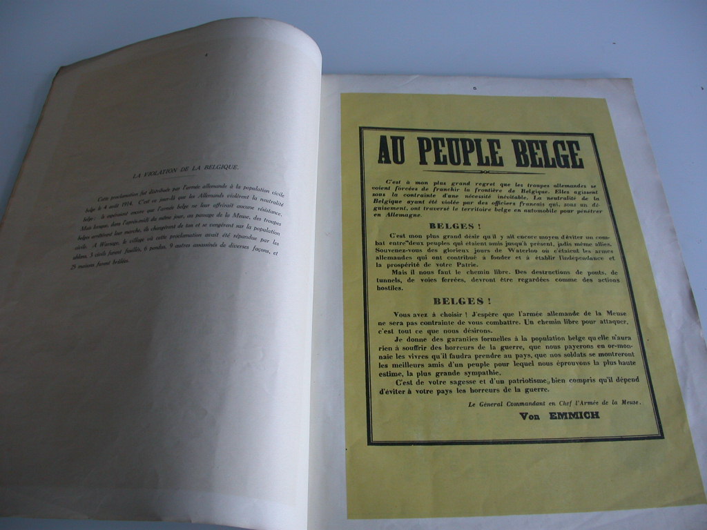 Chiffons de papier Proclamations Allemandes affichées en Belgique et en France