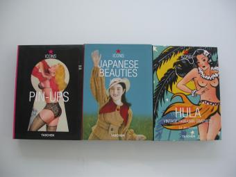 TASCHEN Icons Vintage Graphics Collection (3 delen) Pin-Ups - Hula - Japanese Beauties