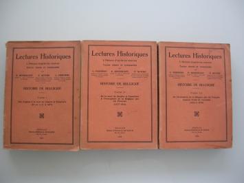 Paul Bonenfant, René Quicke et Louis Verniers - Histoire de Belgique