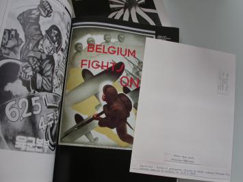 affiches in boek Miroir Oorlog en propaganda (+ 4 foto's van François Lahaut)
