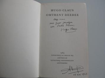 Claus, Hugo Omtrent Deedee (gesigneerd met opdracht)