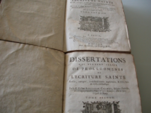 Calmet Dissertations qui peuvent servir de prolégomènes de l’écriture Sainte (2 vol)