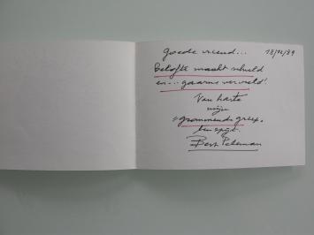 Bert Peleman gesigneerd kaartje met persoonlijke opdracht